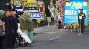 Pangdam XXVI/Mataram Pimpin Upacara Pemberangkatan Jenazah Jenderal TNI (Purn) Subagyo Hadi Siswoyo