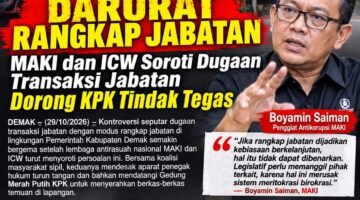 Darurat Rangkap Jabatan ,MAKI dan ICW Soroti Dugaan Transaksi Jabatan Dorong KPK Tindak Tegas