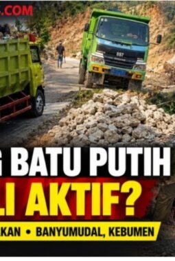 Diduga Beroperasi Tanpa Izin, Tambang Batu Putih di Banyumudal Kebumen Kembali Aktif